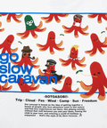 go slow caravan(ゴースローキャラバン) |USA/C スクエアLOGOバックプリントゆったりTEE (MENS/WOMENS)