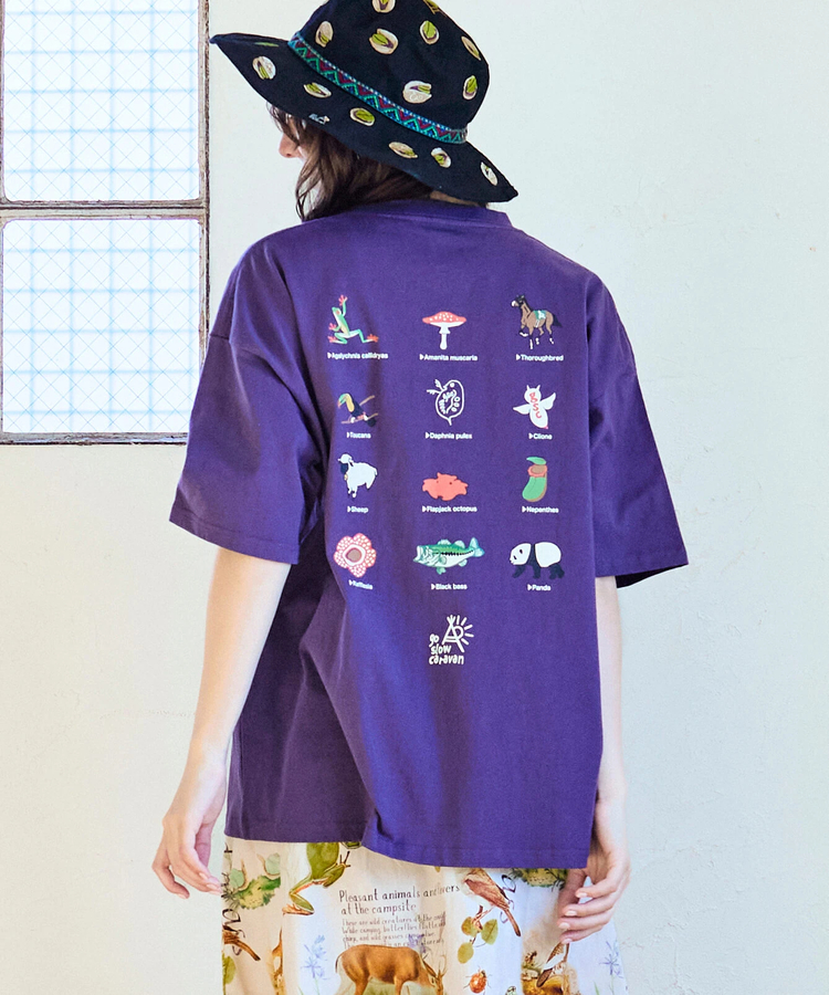 USA/C gsc 色々モチーフバックプリント PKTゆったりTEE (MENS
