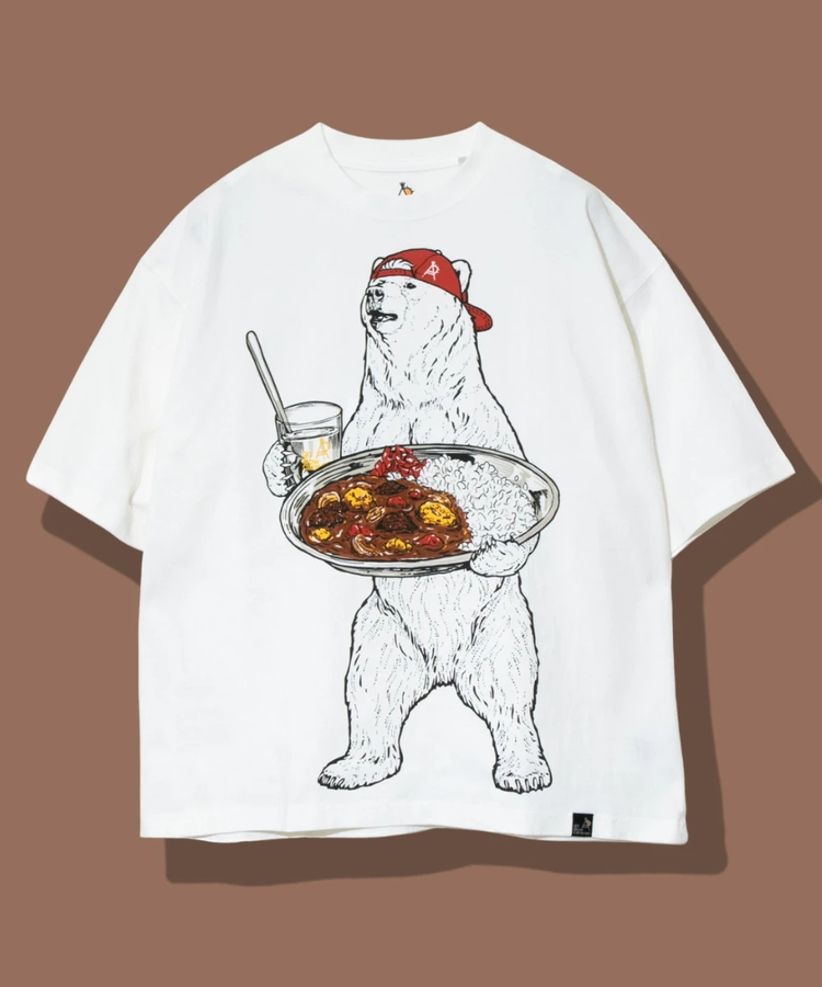 go slow caravan(ゴースローキャラバン) |USA/C カレーライスクマ BIG TEE (MENS)