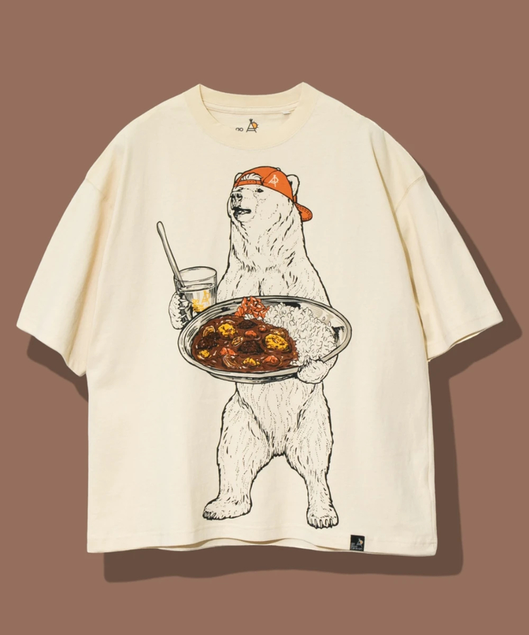 go slow caravan(ゴースローキャラバン) |USA/C カレーライスクマ BIG TEE (MENS)