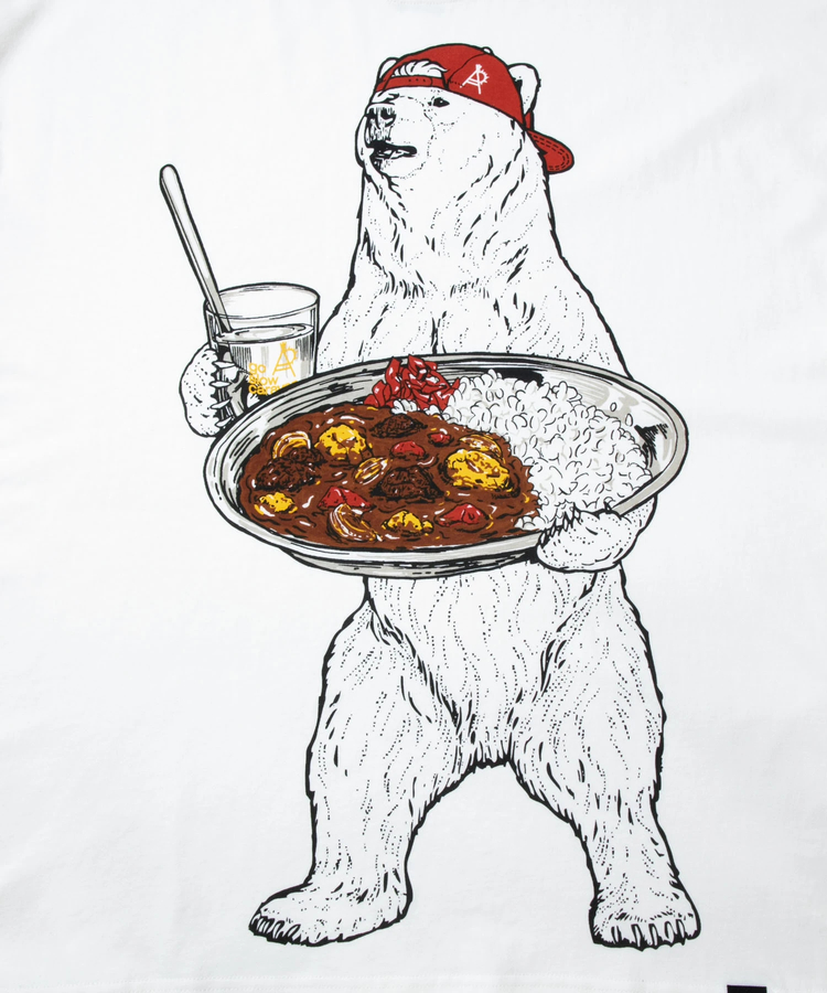 go slow caravan(ゴースローキャラバン) |USA/C カレーライスクマ BIG TEE (MENS)