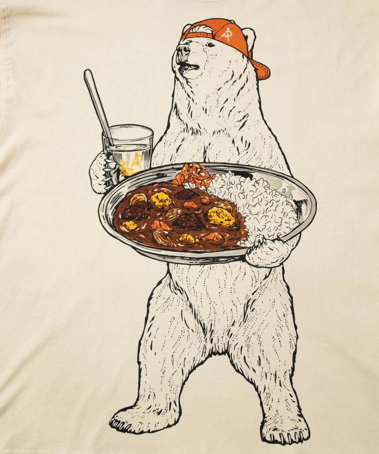 go slow caravan(ゴースローキャラバン) |USA/C カレーライスクマ BIG TEE (MENS)