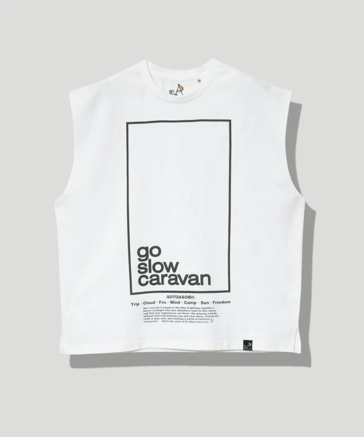 go slow caravan(ゴースローキャラバン) |USA/C スクエアロゴ ノースリーブBIG TEE (MENS)