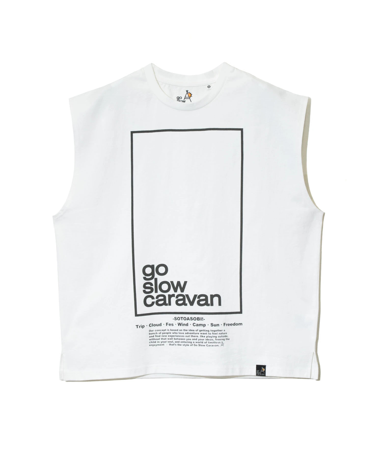 go slow caravan(ゴースローキャラバン) |USA/C スクエアロゴ ノースリーブBIG TEE (MENS)