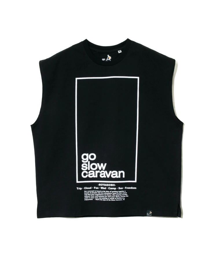 go slow caravan(ゴースローキャラバン) |USA/C スクエアロゴ ノースリーブBIG TEE (MENS)
