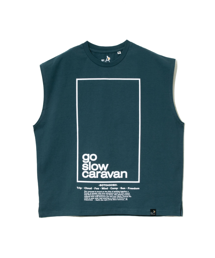 go slow caravan(ゴースローキャラバン) |USA/C スクエアロゴ ノースリーブBIG TEE (MENS)