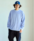 go slow caravan(ゴースローキャラバン) |UNIQUEインレイ ラウンドヘムプルオーバーPIGMENT DYE (MENS)