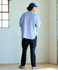 go slow caravan(ゴースローキャラバン) |UNIQUEインレイ ラウンドヘムプルオーバーPIGMENT DYE (MENS)