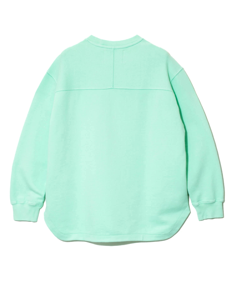 go slow caravan(ゴースローキャラバン) |UNIQUEインレイ ラウンドヘムプルオーバーPIGMENT DYE (MENS)