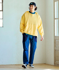 go slow caravan(ゴースローキャラバン) |UNIQUEインレイ切替フーディーPIGMENT DYE (MENS)
