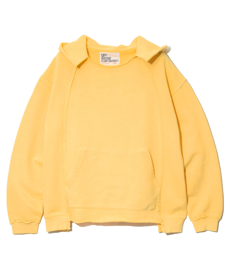 go slow caravan(ゴースローキャラバン) |UNIQUEインレイ切替フーディーPIGMENT DYE (MENS)