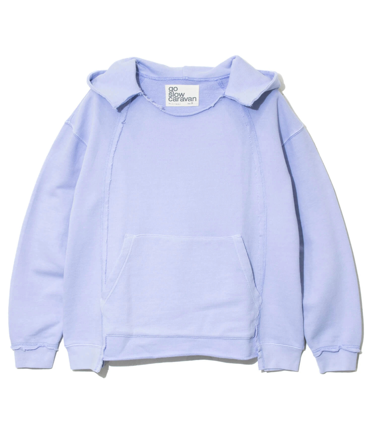 go slow caravan(ゴースローキャラバン) |UNIQUEインレイ切替フーディーPIGMENT DYE (MENS)