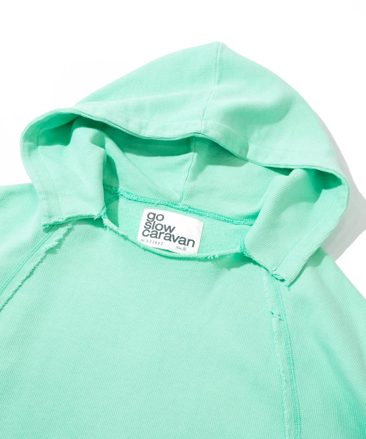 go slow caravan(ゴースローキャラバン) |UNIQUEインレイ切替フーディーPIGMENT DYE (MENS)