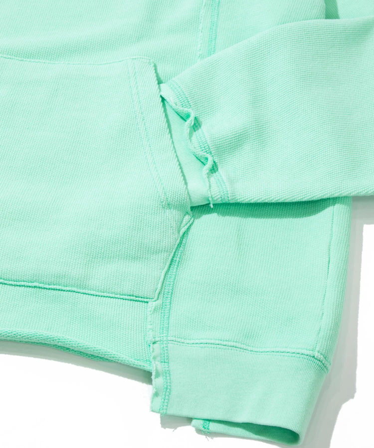 go slow caravan(ゴースローキャラバン) |UNIQUEインレイ切替フーディーPIGMENT DYE (MENS)