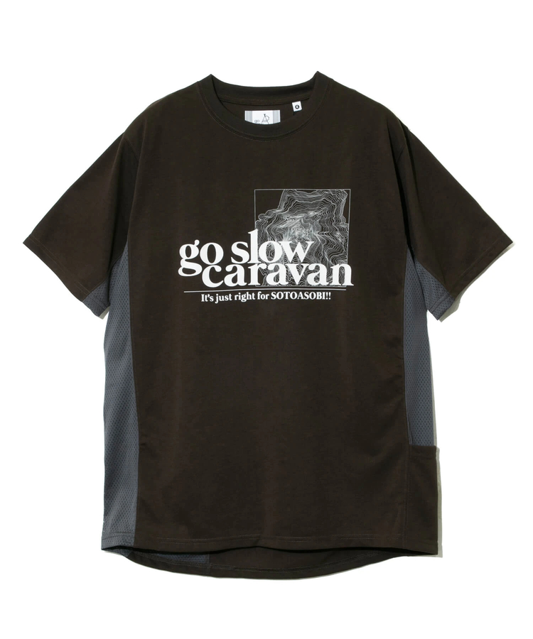 go slow caravan(ゴースローキャラバン) |Drymix 等高線LOGO アクティビTEE (MENS)