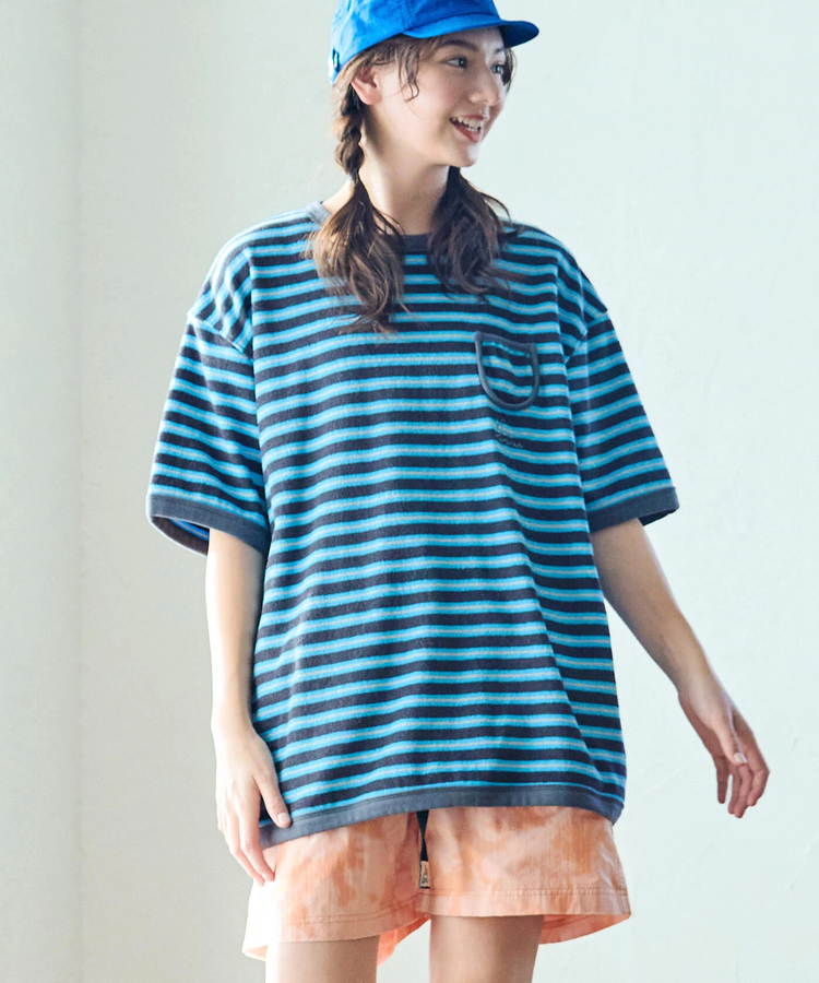 go slow caravan(ゴースローキャラバン) |80S パイルボーダーTEE (MENS)
