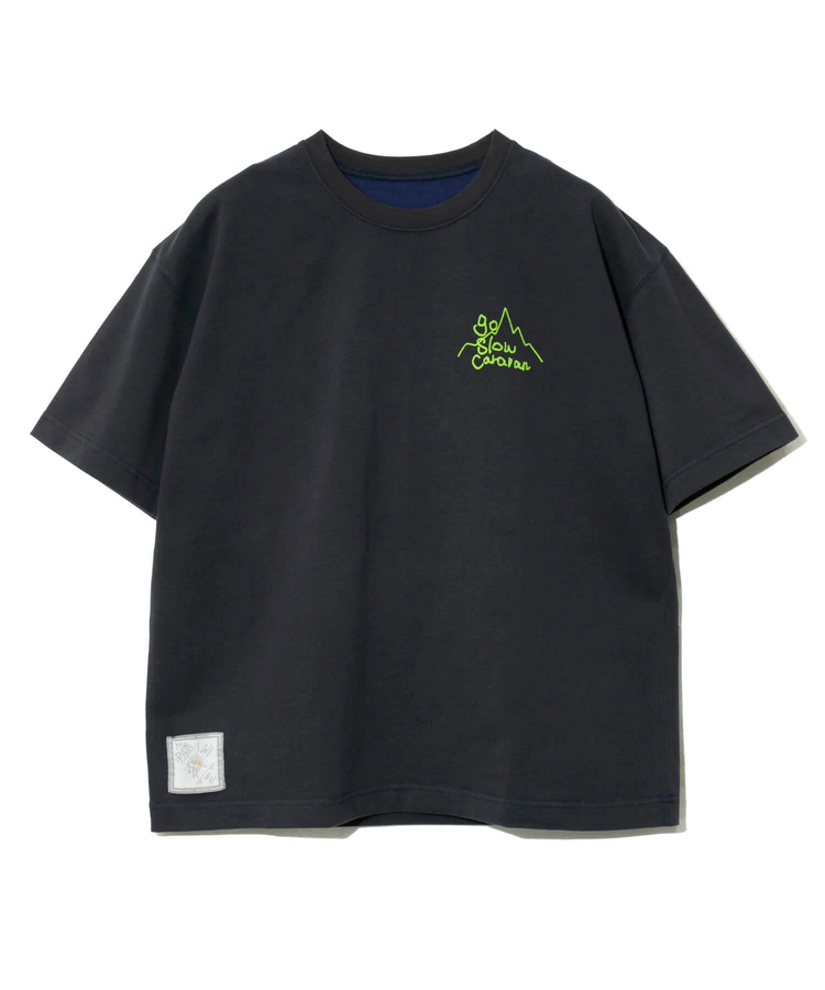 go slow caravan(ゴースローキャラバン) |Wフェイス天竺 リバーシブル ロゴプリント TEE (MENS)