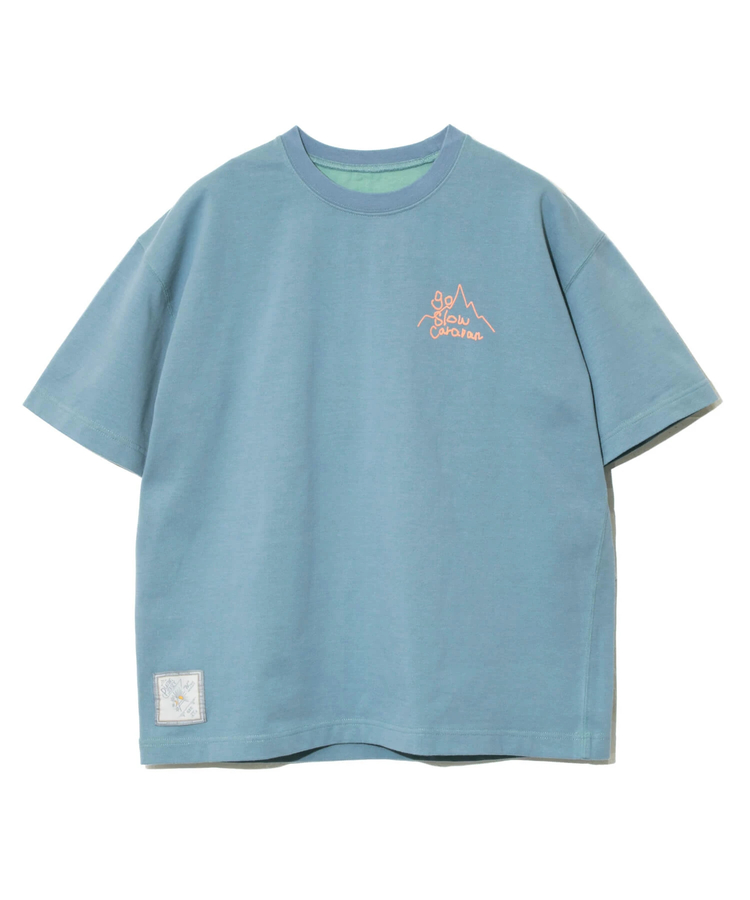 go slow caravan(ゴースローキャラバン) |Wフェイス天竺 リバーシブル ロゴプリント TEE (MENS)