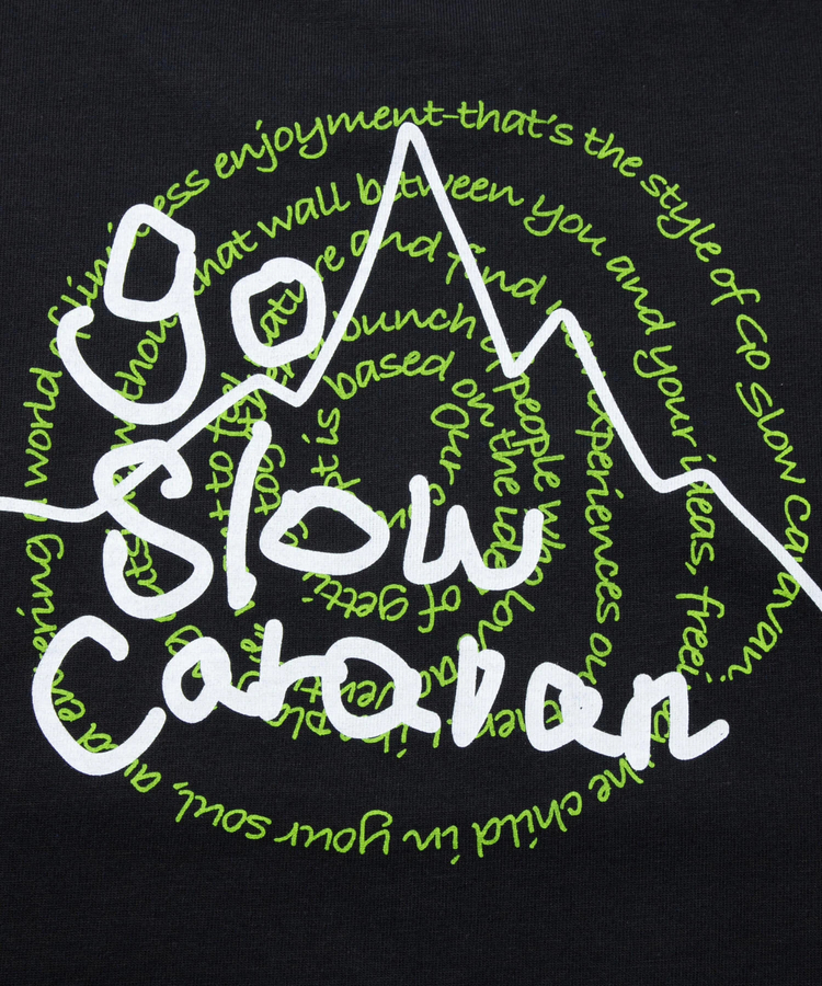 go slow caravan(ゴースローキャラバン) |Wフェイス天竺 リバーシブル ロゴプリント TEE (MENS)