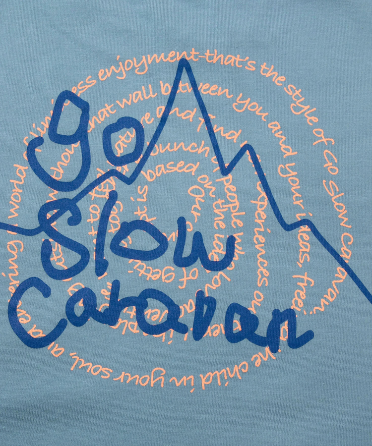 go slow caravan(ゴースローキャラバン) |Wフェイス天竺 リバーシブル ロゴプリント TEE (MENS)