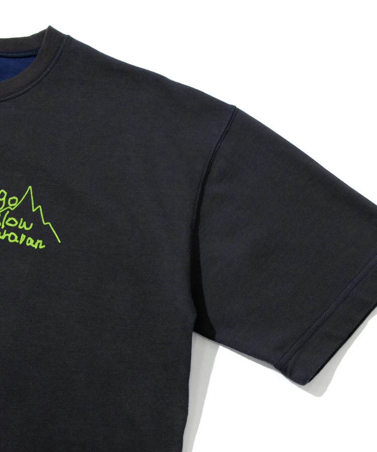 go slow caravan(ゴースローキャラバン) |Wフェイス天竺 リバーシブル ロゴプリント TEE (MENS)