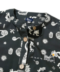 go slow caravan(ゴースローキャラバン) |オリジナル総柄Ptノーカラーシャツワンピース (WOMENS)