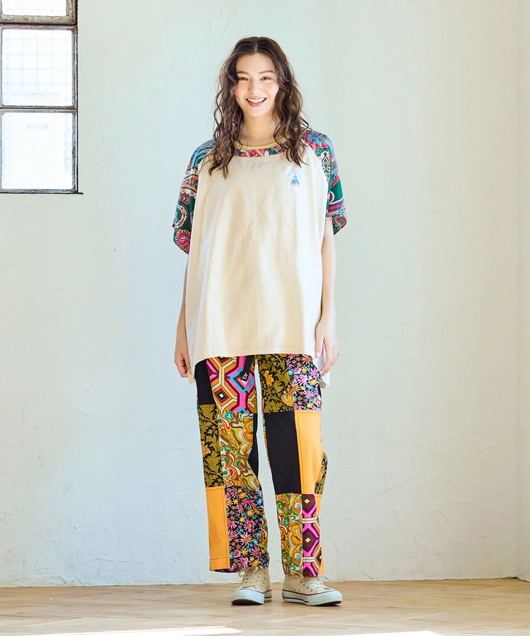 go slow caravan(ゴースローキャラバン) |総柄パッチワークパンツ (WOMENS)