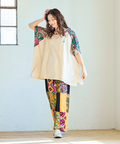go slow caravan(ゴースローキャラバン) |総柄パッチワークパンツ (WOMENS)