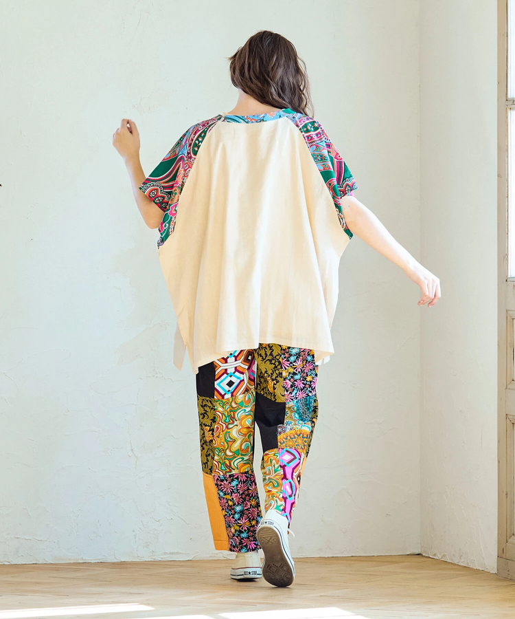 go slow caravan(ゴースローキャラバン) |総柄パッチワークパンツ (WOMENS)