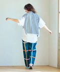 go slow caravan(ゴースローキャラバン) |配色ラインテープパンツ (WOMENS)
