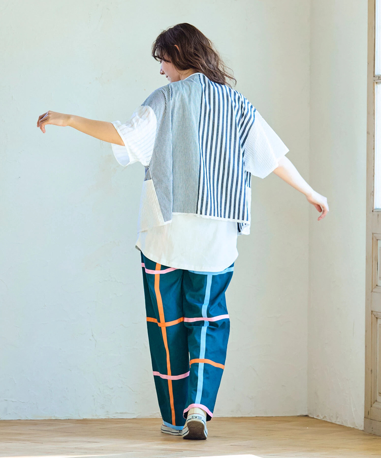 go slow caravan(ゴースローキャラバン) |配色ラインテープパンツ (WOMENS)