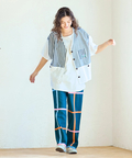 go slow caravan(ゴースローキャラバン) |ストライプ/チェックハーフシャツ (WOMENS)