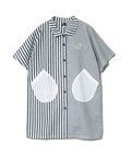 go slow caravan(ゴースローキャラバン) |ストライプ/チェックドルマンオーバーシャツワンピース (WOMENS)