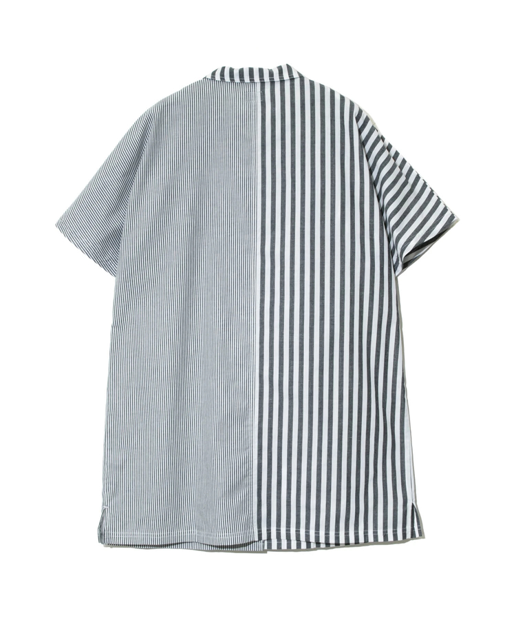 go slow caravan(ゴースローキャラバン) |ストライプ/チェックドルマンオーバーシャツワンピース (WOMENS)
