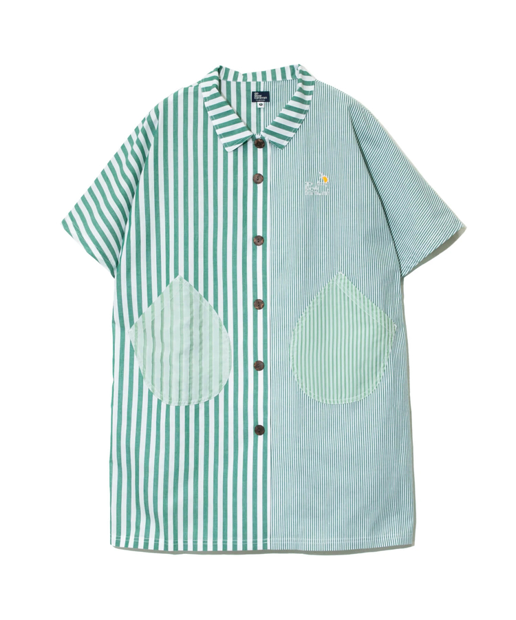 go slow caravan(ゴースローキャラバン) |ストライプ/チェックドルマンオーバーシャツワンピース (WOMENS)