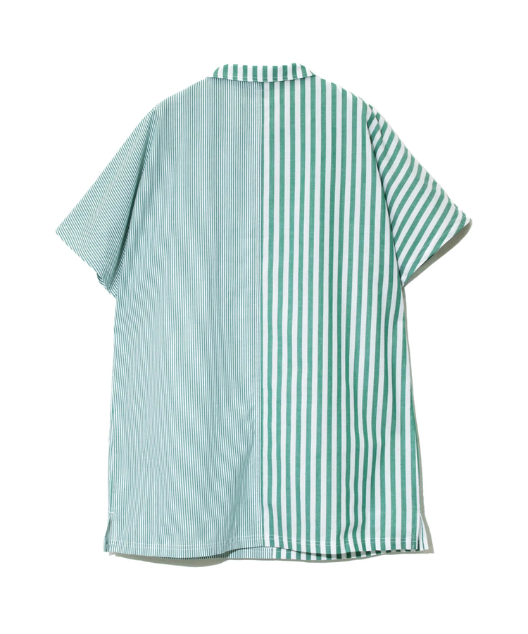 go slow caravan(ゴースローキャラバン) |ストライプ/チェックドルマンオーバーシャツワンピース (WOMENS)