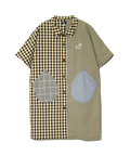 go slow caravan(ゴースローキャラバン) |ストライプ/チェックドルマンオーバーシャツワンピース (WOMENS)