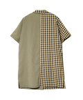 go slow caravan(ゴースローキャラバン) |ストライプ/チェックドルマンオーバーシャツワンピース (WOMENS)