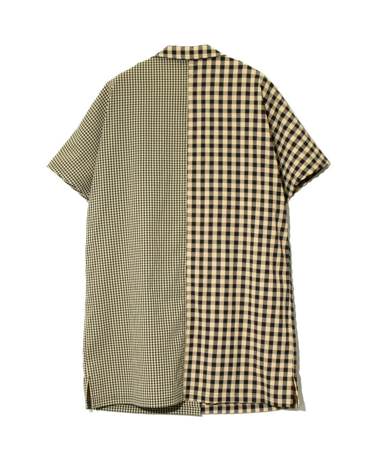 go slow caravan(ゴースローキャラバン) |ストライプ/チェックドルマンオーバーシャツワンピース (WOMENS)