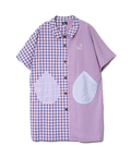 go slow caravan(ゴースローキャラバン) |ストライプ/チェックドルマンオーバーシャツワンピース (WOMENS)