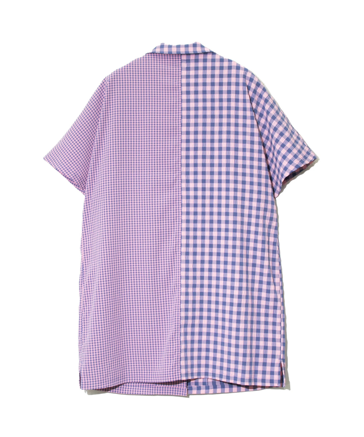 go slow caravan(ゴースローキャラバン) |ストライプ/チェックドルマンオーバーシャツワンピース (WOMENS)