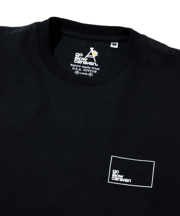 go slow caravan(ゴースローキャラバン) |USA/CスクエアLOGOバックプリントチュニック (WOMENS)