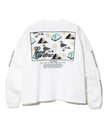 go slow caravan(ゴースローキャラバン) |USA/CスクエアLOGOバックプリントミドルTEE (WOMENS)