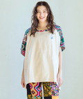 go slow caravan(ゴースローキャラバン) |総柄切替ポンチョTEE (WOMENS)