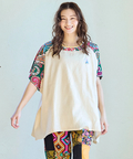 go slow caravan(ゴースローキャラバン) |総柄切替ポンチョTEE (WOMENS)