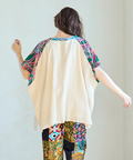 go slow caravan(ゴースローキャラバン) |総柄切替ポンチョTEE (WOMENS)