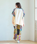 go slow caravan(ゴースローキャラバン) |総柄切替ポンチョTEE (WOMENS)