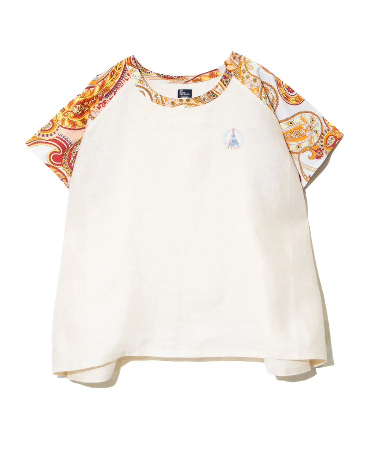 go slow caravan(ゴースローキャラバン) |総柄切替ポンチョTEE (WOMENS)