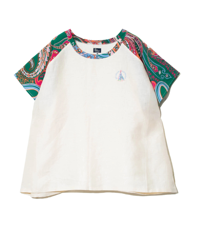 go slow caravan(ゴースローキャラバン) |総柄切替ポンチョTEE (WOMENS)