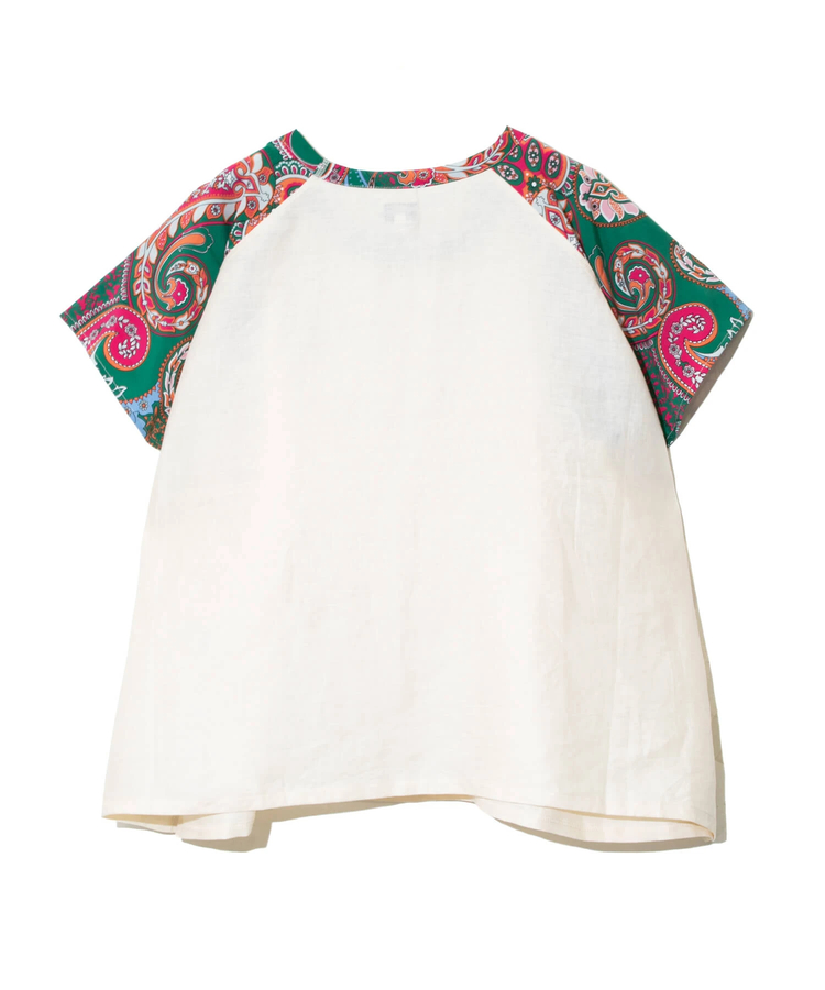 go slow caravan(ゴースローキャラバン) |総柄切替ポンチョTEE (WOMENS)